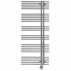 Termoarredo Scaldasalviette Elettrico in Acciaio Cromato Design 700 W - Pavone