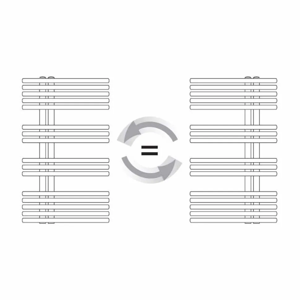 Termoarredo Scaldasalviette Cromato in Acciaio Design Idraulico 483 W - Pavone