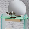 Toeletta da Trucco con Specchio e Cassetto in Vetro 3 Finiture - Salvie