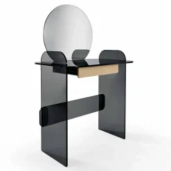 Toeletta da Trucco con Specchio e Cassetto in Vetro 3 Finiture - Salvie
