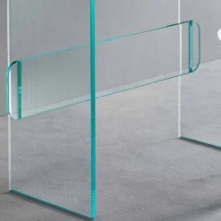 Toeletta da Trucco con Specchio e Cassetto in Vetro 3 Finiture - Salvie