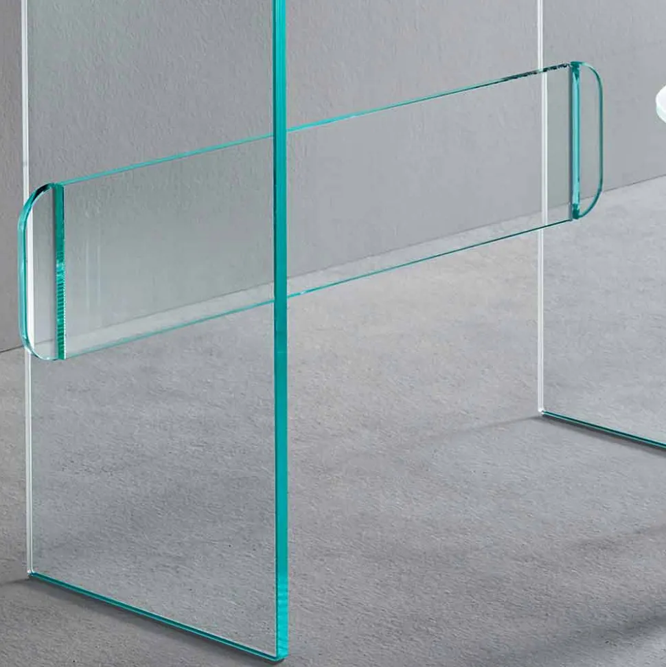 Toeletta da Trucco con Specchio e Cassetto in Vetro 3 Finiture - Salvie