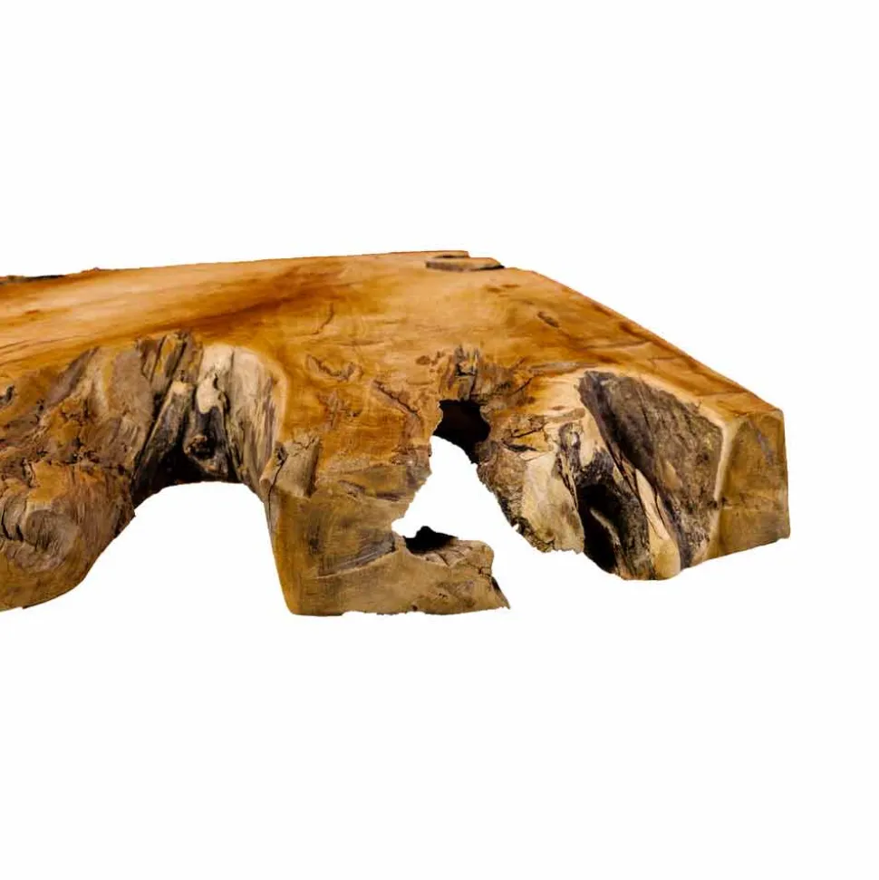 Top Bagno Sospeso in Legno di Teak Massello, Pezzo Unico - Perfetto