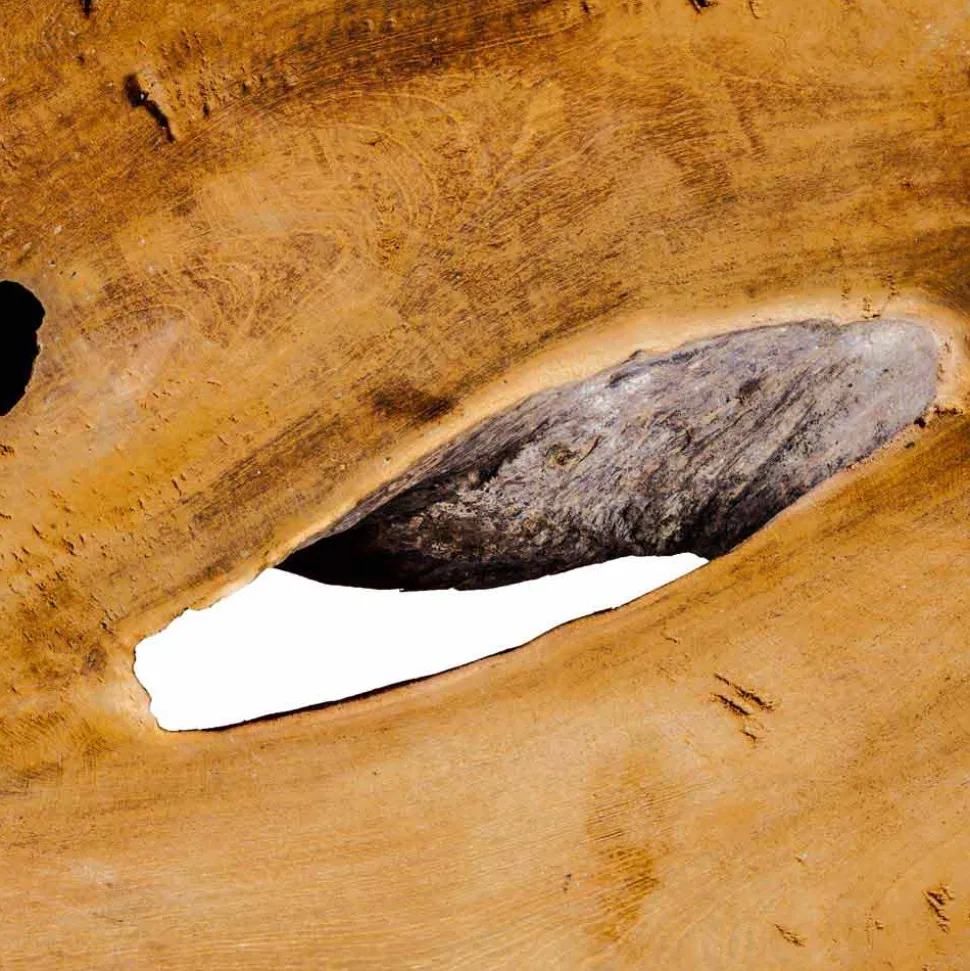 Top Bagno Sospeso in Legno di Teak Massello, Pezzo Unico - Perfetto