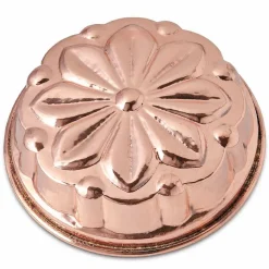 Tortiera in Rame Stagnato a Mano Tondo con Decoro Fiore 28 cm - Gianmattia