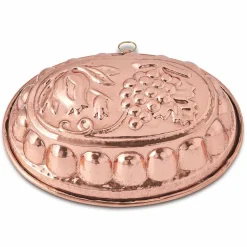 Tortiera Ovale in Rame Stagnato a Mano con Decoro Made in Italy - Gianfilippo