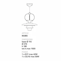 Toscot Battersea lampada a sospensione in ceramica di design