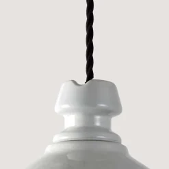 Toscot Battersea lampada a sospensione in ceramica bianca, Made in Italy