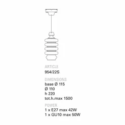 Toscot Battersea lampada a sospensione in ceramica bianca, Made in Italy