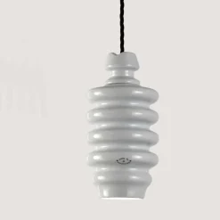 Toscot Battersea lampada a sospensione in ceramica bianca, Made in Italy