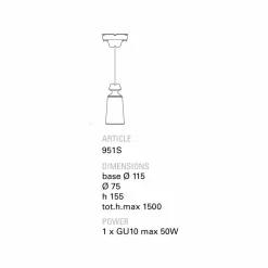 Toscot Battersea lampada a sospensione moderna in ceramica