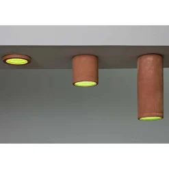 Toscot Carso faro ad incasso Ø14 cm in terracotta made in Toscana