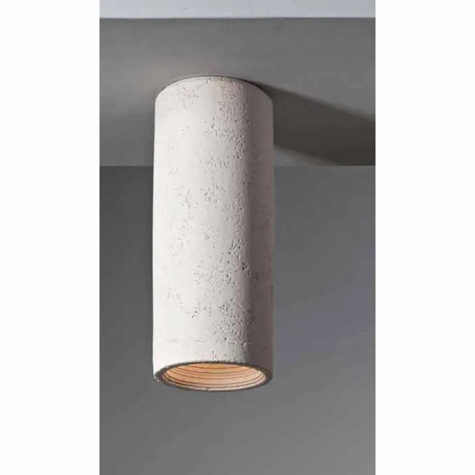 Toscot Carso plafoniera grande Ø13 x H 31cm in terracotta made in Toscana