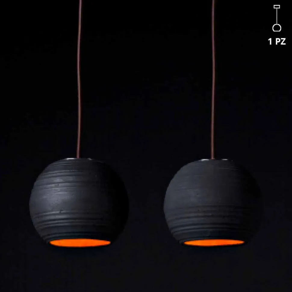 Toscot Newton lampada a sospensione moderna in terracotta fatta a mano