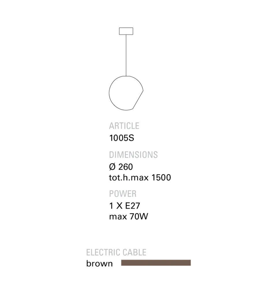 Toscot Newton lampada a sospensione in terracotta stile contemporaneo