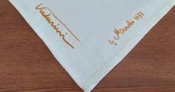 Tovaglia d’Arte con Disegno Stampato a Mano d’Alto Artigianato Italiano