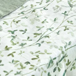 Tovaglia in Lino Stampato con Delicata Fantasia Vegetale Made in Italy - Velvet