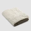 Tovaglia Rettangolare in Lino Beige con Pizzo Farnese Lusso Artigianale - Kippel