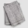 Tovagliette Americane Colazione in Lino Grigio con Cristalli 2 Pezzi - Macanno