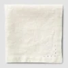 Tovaglioli in Lino con Cristalli Nero o Burro, 6 Pezzi Lusso Italiano - Prezio