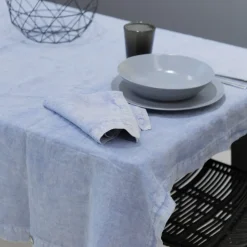 Tovaglioli in Lino Pesante e Bordo con Piega, Vari Colori 6 Pezzi - Onestini