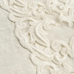 Trousse Grande in Lino e Cotone con Pizzo Farnese e Cerniera, 2 Finiture - Mike