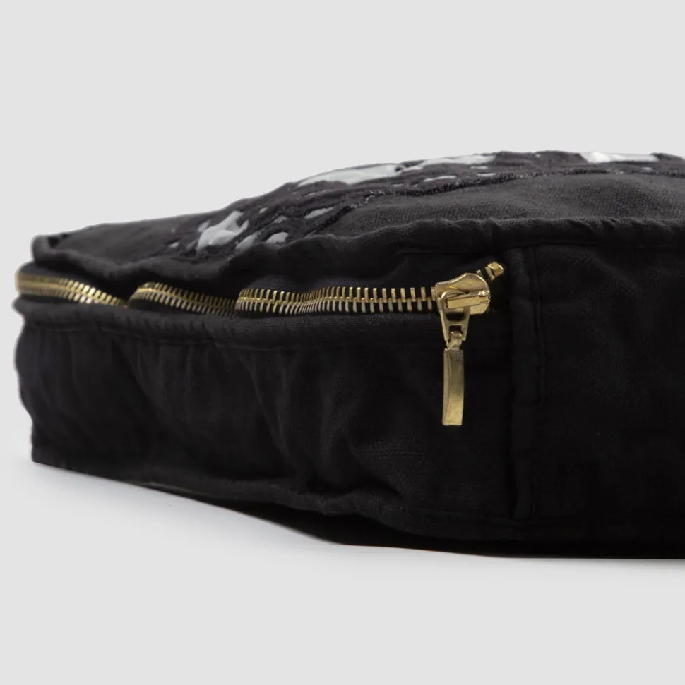 Trousse Grande in Lino e Cotone con Pizzo Farnese e Cerniera, 2 Finiture - Mike