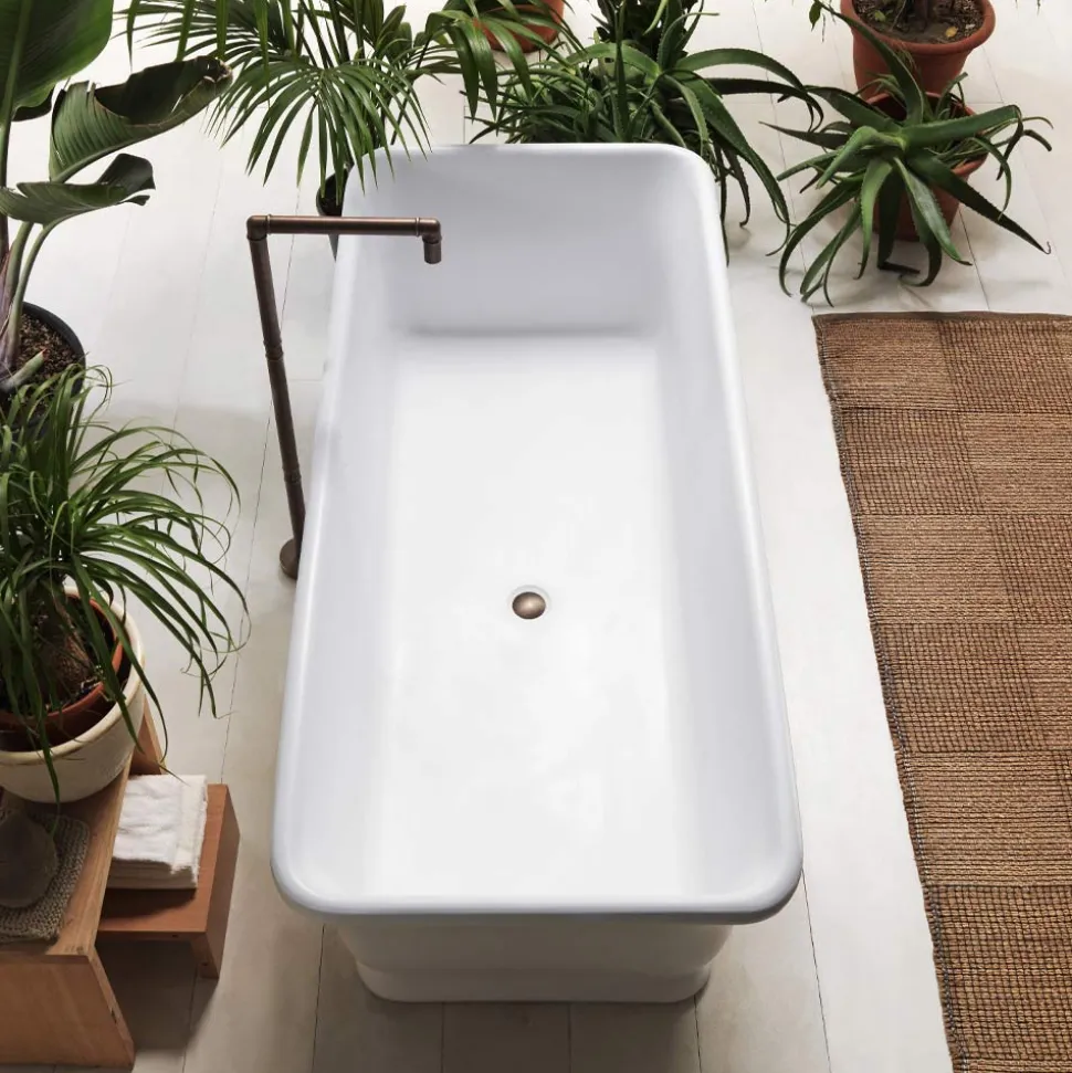 Vasca Bianca Freestanding in Solid Surface Made in Italy - Cleopatra