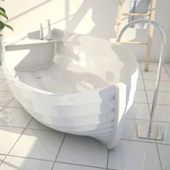 Vasca da bagno di design a forma di barca Ocean made in Italy