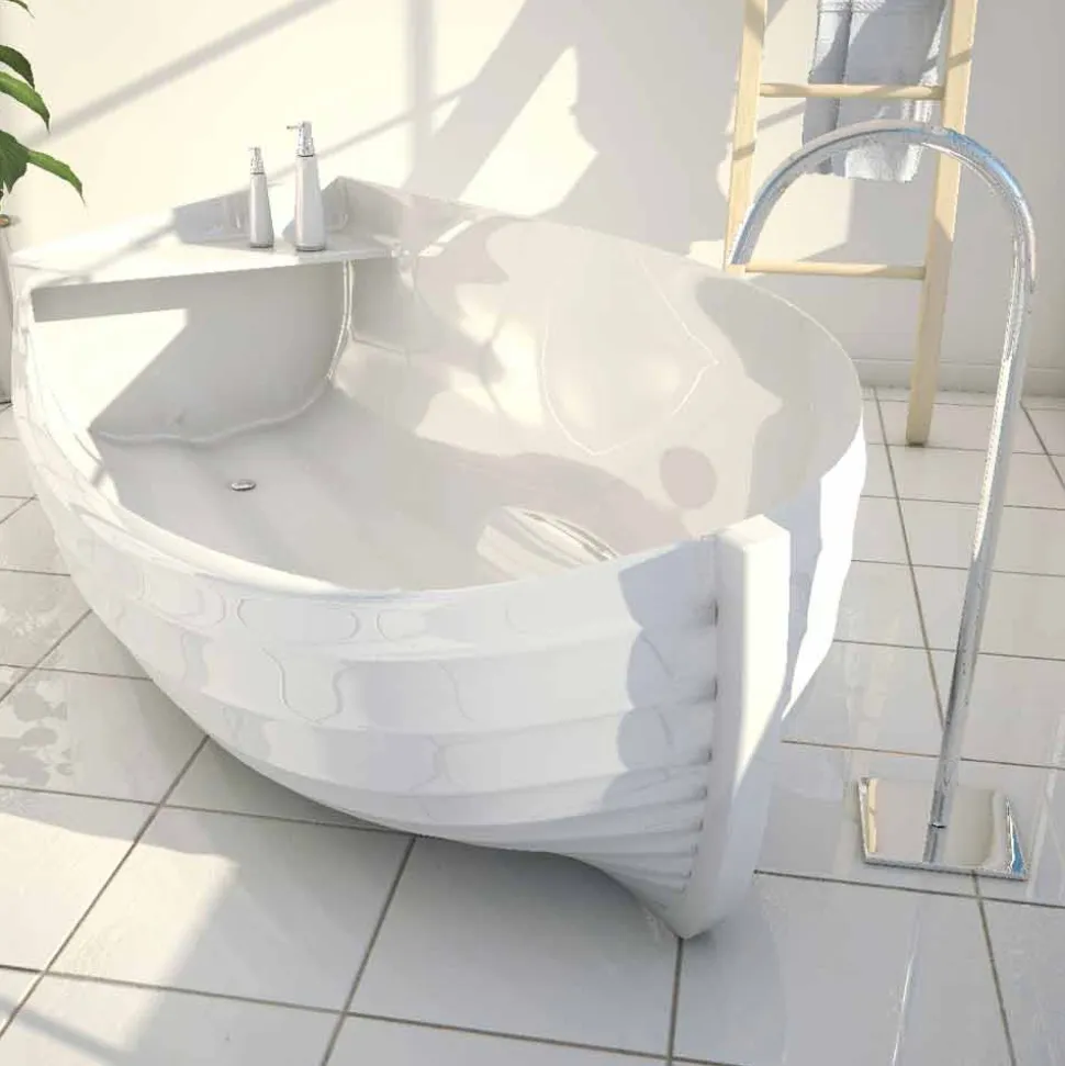 Vasca da bagno di design a forma di barca Ocean made in Italy