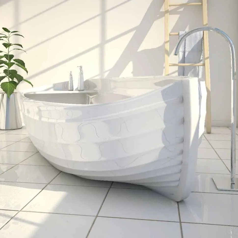 Vasca da bagno di design a forma di barca Ocean made in Italy