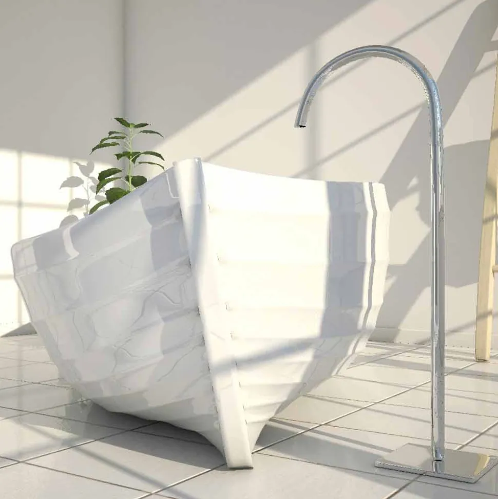 Vasca da bagno di design a forma di barca Ocean made in Italy