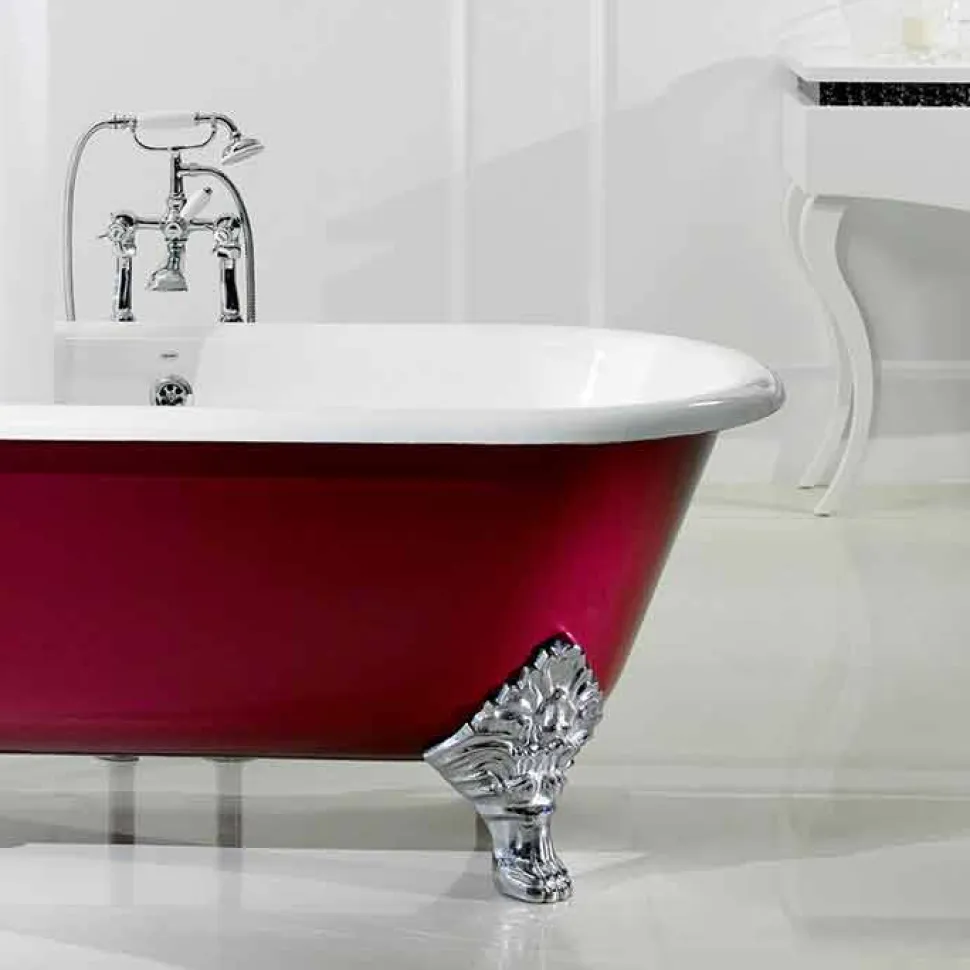 Vasca da bagno freestanding in ghisa con piedini vintage Hall