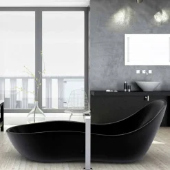 Vasca da bagno freestanding laccata, design moderno, Wave
