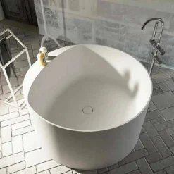 Vasca da bagno freestanding rotonda di design fatta in Italia Cremona