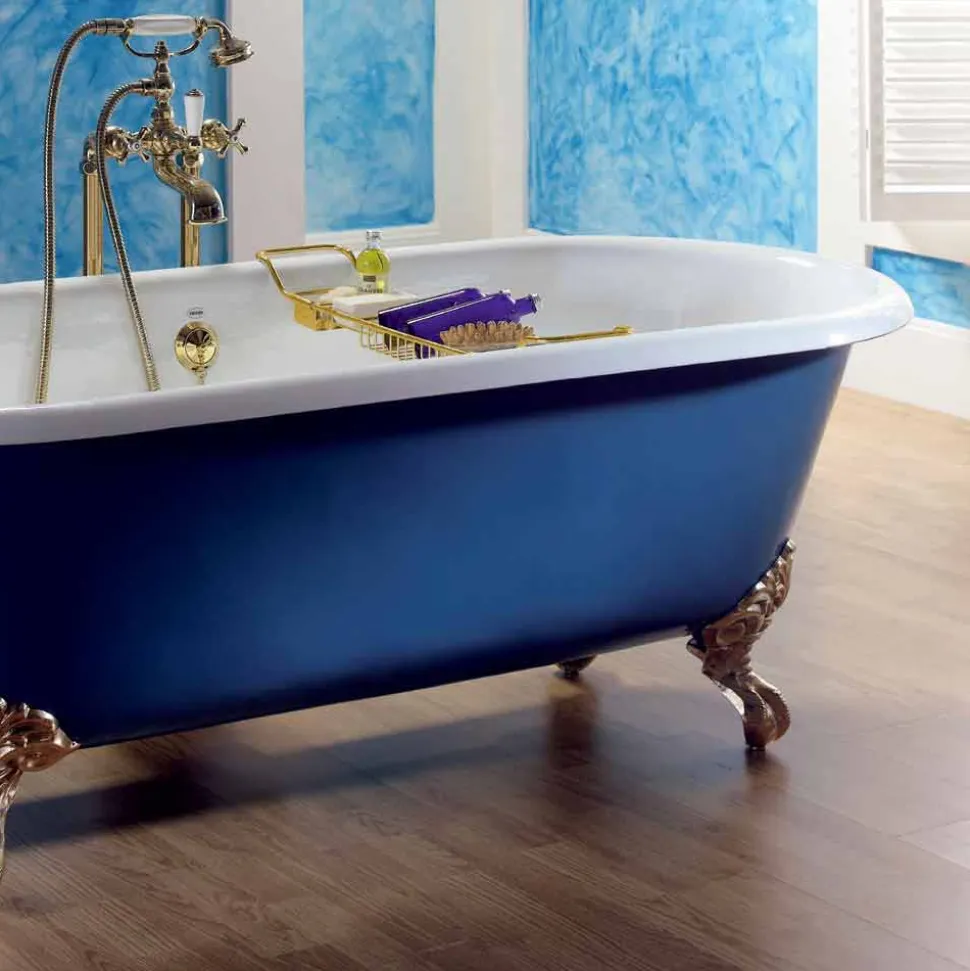 Vasca da bagno freestanding vintage in ghisa verniciata con piedini Diane