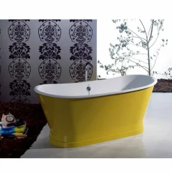Vasca da bagno freestanding vintage in ghisa colorata dal design vintage Betty