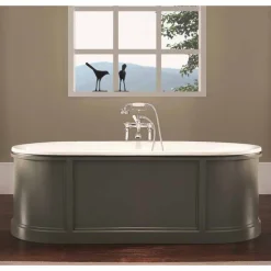 Vasca da bagno in ghisa smaltata e verniciata vintage Ashley