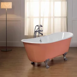 Vasca da bagno in ghisa verniciata con piedini vintage Melissa