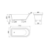 Vasca da Bagno in Solid Surface Bianco Opaco con Piedini - Gradi
