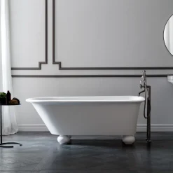 Vasca da Bagno in Solid Surface Bianco Opaco con Piedini - Gradi