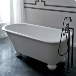 Vasca da Bagno in Solid Surface Bianco Opaco con Piedini - Gradi