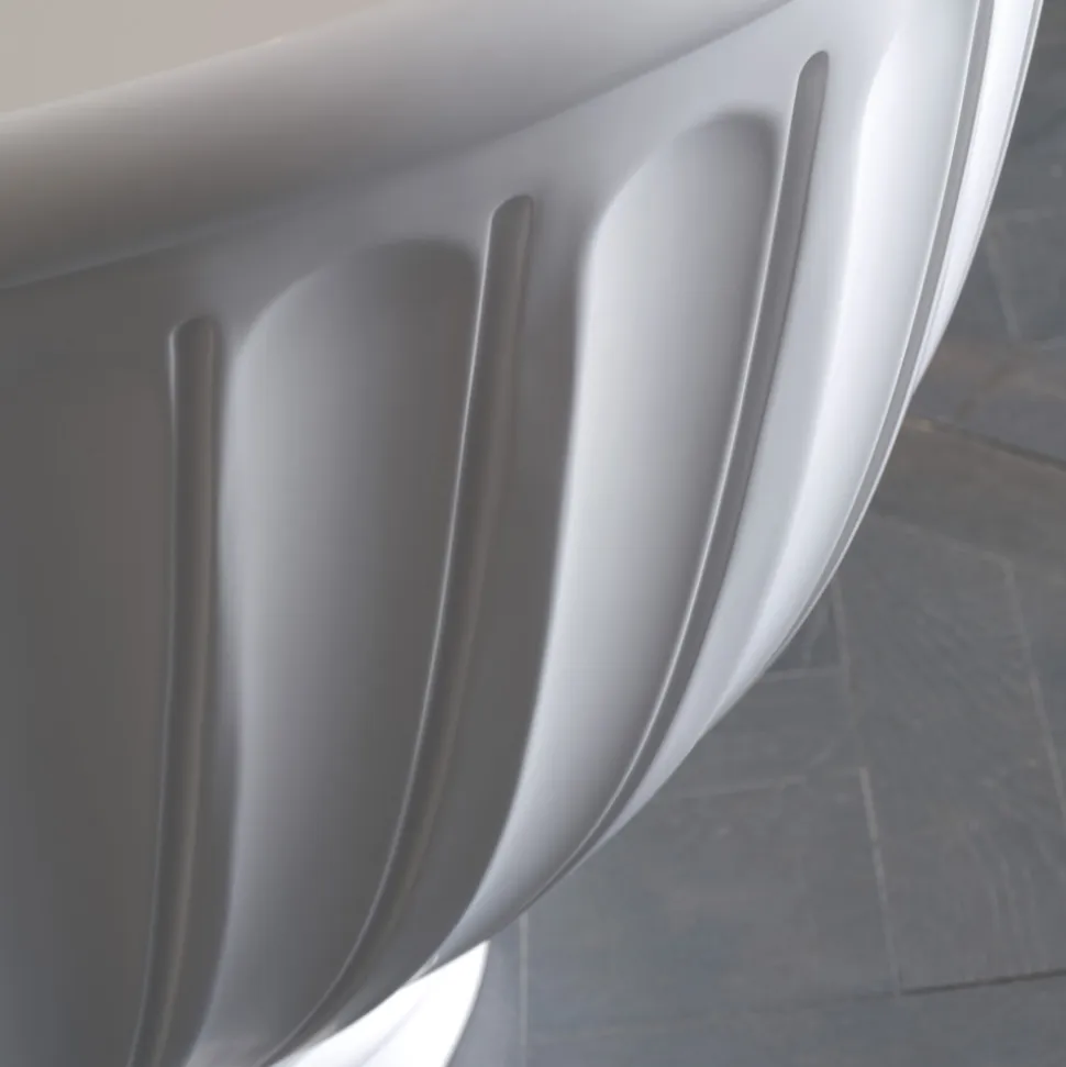 Vasca in Solid Surface con Esterno Bianco Matt Made in Italy - Ross