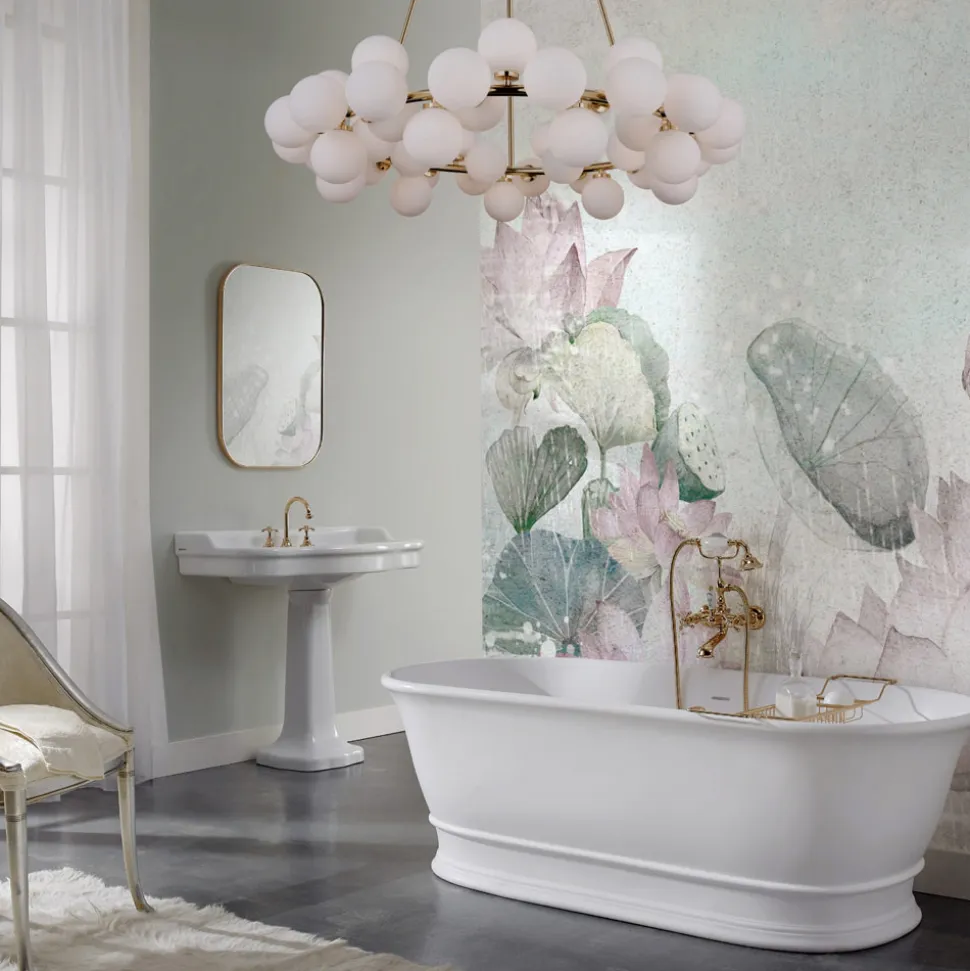 Vasca in Solid Surface con Troppopieno Integrato Made in Italy - Aurelio