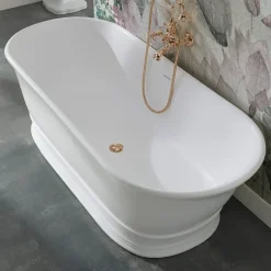 Vasca in Solid Surface con Troppopieno Integrato Made in Italy - Aurelio