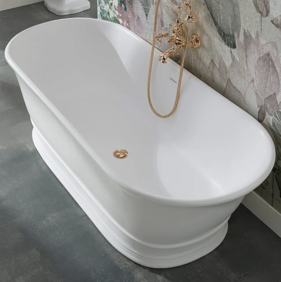 Vasca in Solid Surface con Troppopieno Integrato Made in Italy - Aurelio