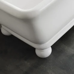 Vasca in Solid Surface Rettangolare Morbida sugli Angoli Made in Italy - Fulvio