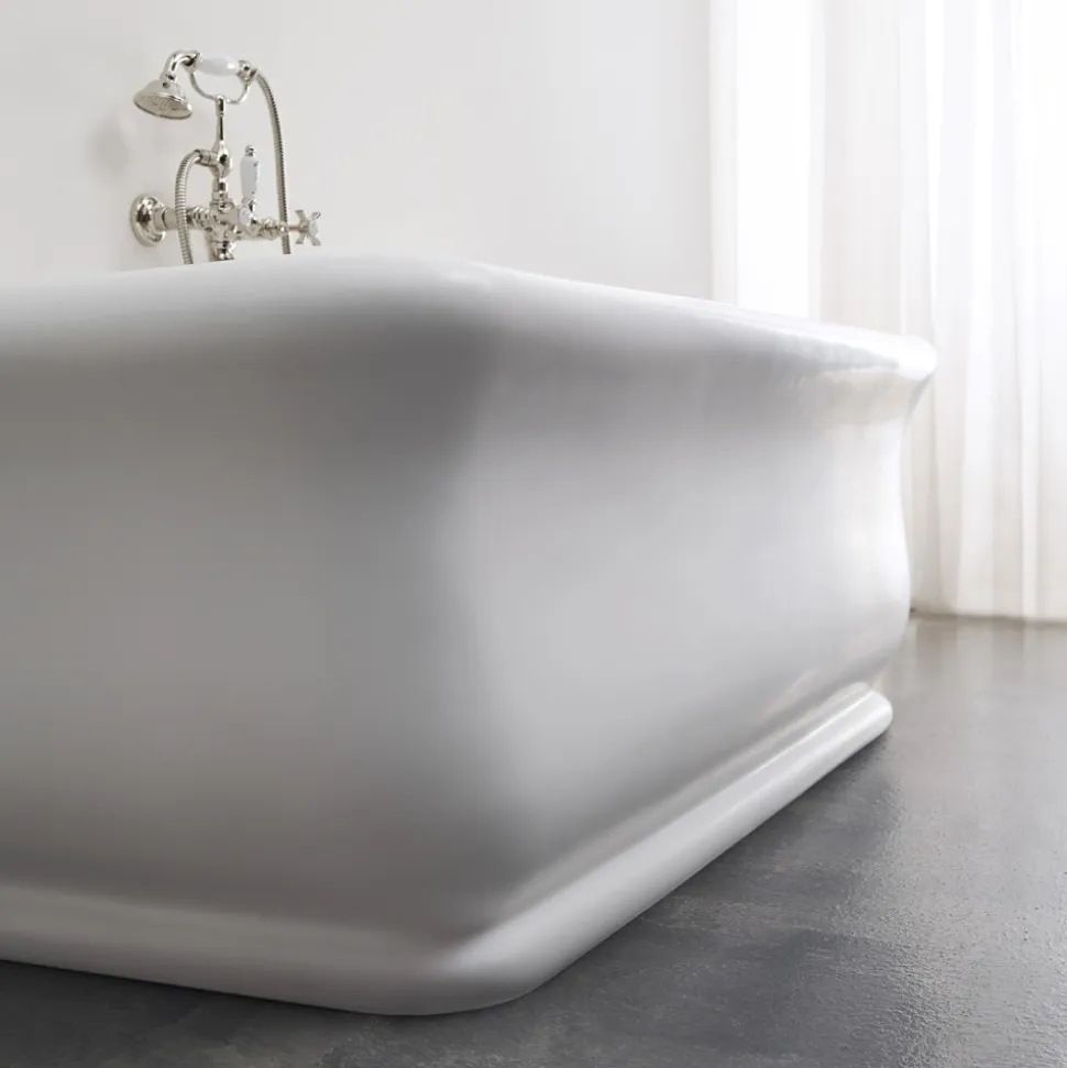 Vasca in Solid Surface Rettangolare Morbida sugli Angoli Made in Italy - Fulvio