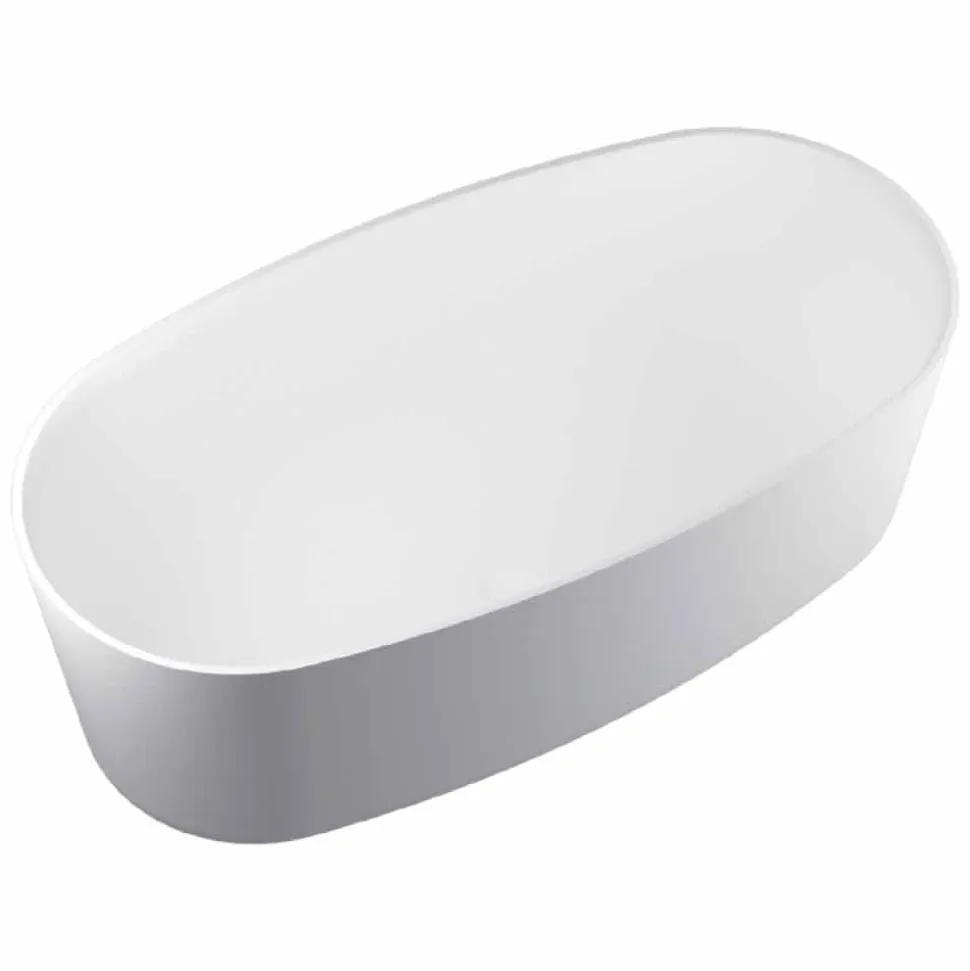 Vasca monoblocco freestanding di design prodotta in Italia, Dongo