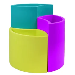 Vasi Componibili in Polietilene Colorato Made in Italy 3 Pezzi - Flowes